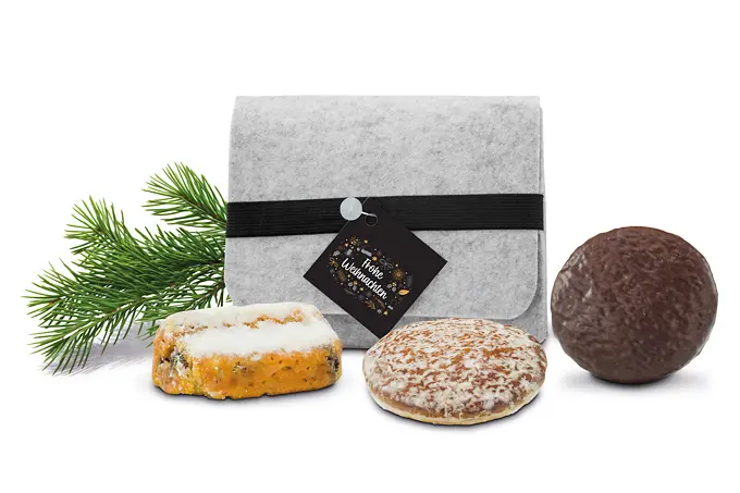 Filztasche mit Gebäck