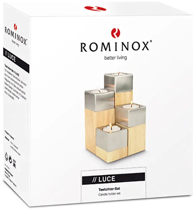 4er-Set Teelichter Luce