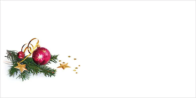Weihnachtliches Flair, DIN-lang-Kuvert ohne Fenster