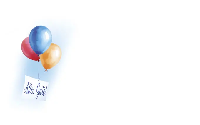 Kartenkuvert, Bunte Ballons