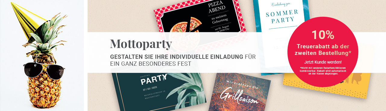 Einladung Zur Mottoparty Kreativ Individuell Raab Verlag