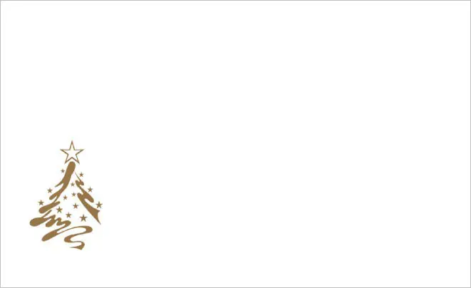 Kartenkuvert Christmas (Goldaufdruck)