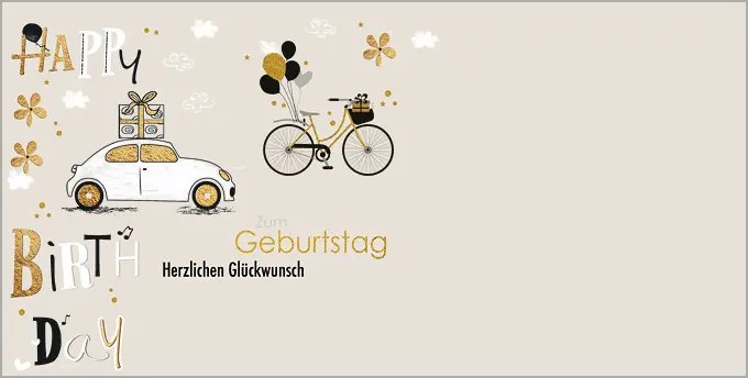 Geburtstagstour, Kuvert ohne Fenster
