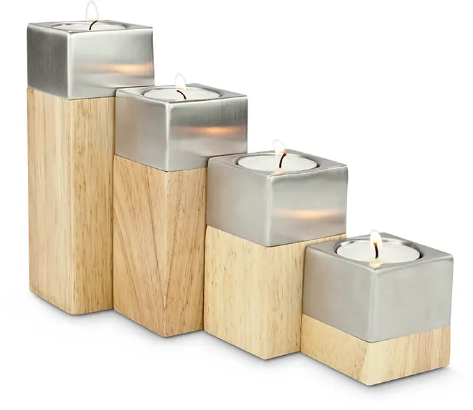 4er-Set Teelichter Luce