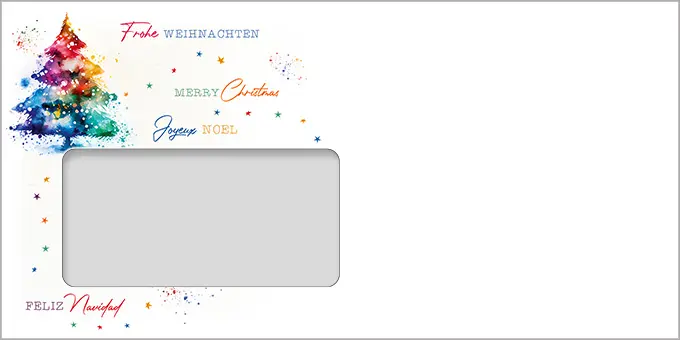 Buntes Fest, DIN-lang-Fensterkuvert
